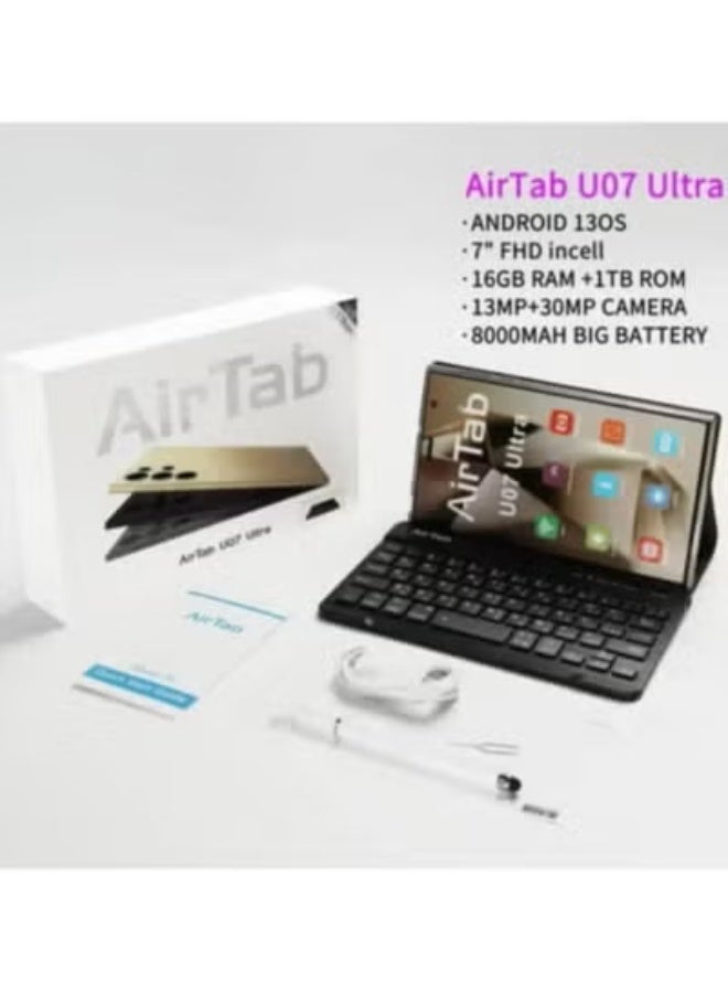 AIR TAB 7-Inch FHD Android Tablet with Arabic Keyboard | 16GB RAM & 1TB Storage | 8000mAh Battery | Portable High-Performance Tablet for Study, Work & Media | Sleek Black Design - Image 2